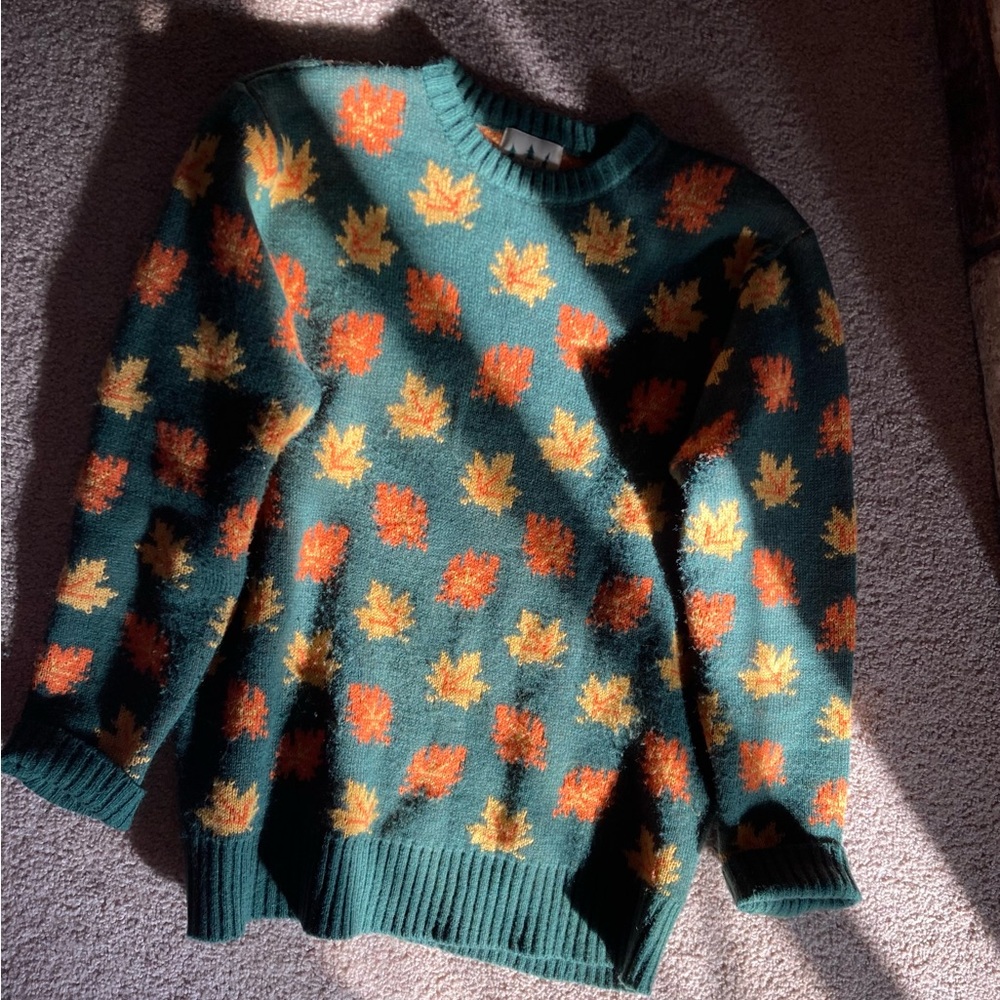 Kiel James Patrick Autumn Leaf Pattern Sweater - image 1